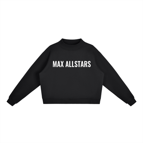 Essential Fleece Mock-Neck Crew Sweatshirt