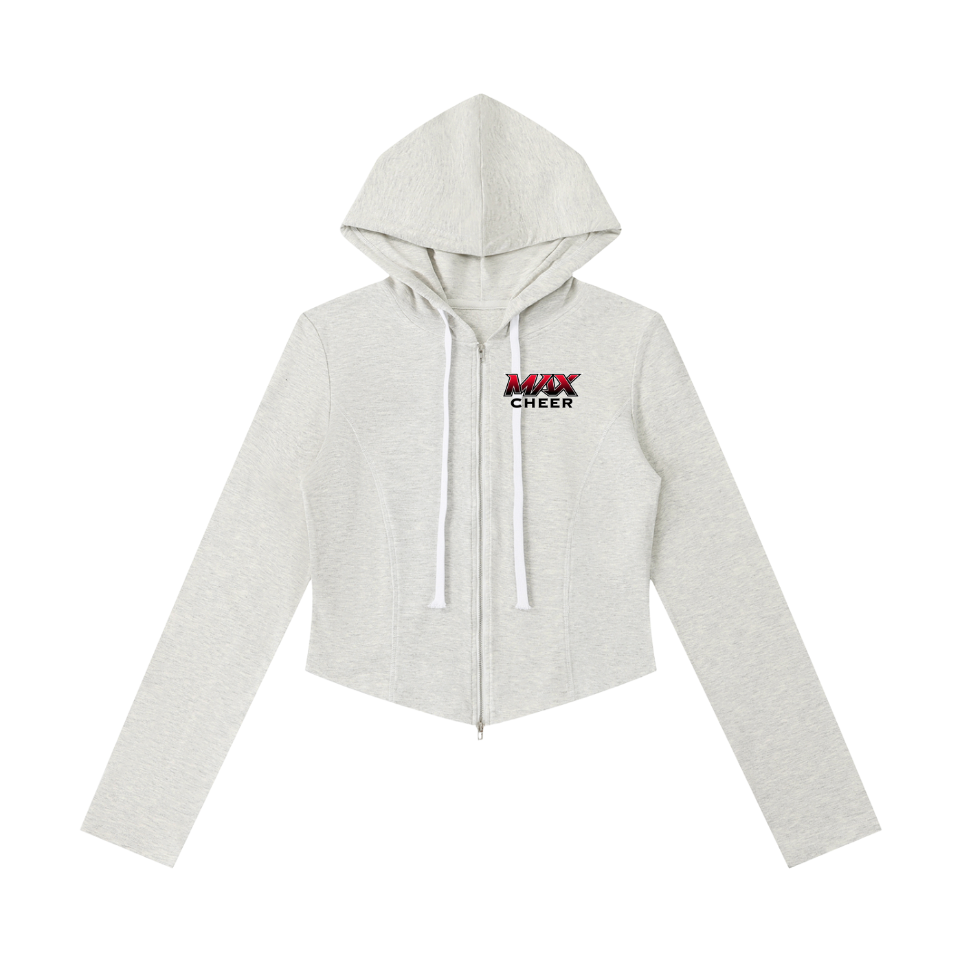 Women's Slim Cropped Full Zip Hoodie