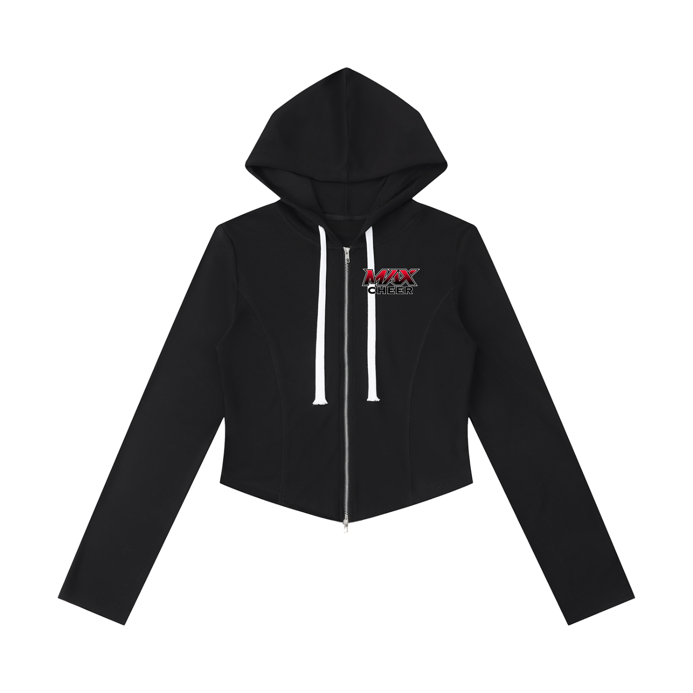 Women's Slim Cropped Full Zip Hoodie